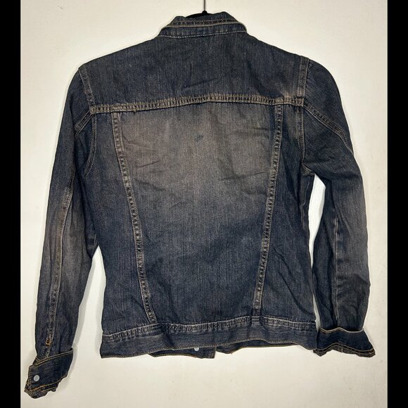 URBAN OUTFITTERS BDG Denim Jacket Dark Brown Tinted Wash Size SMALL - Picture 2 of 4